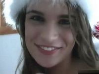 Cute Teen Wishing You A Merry Christmas With Good Amateur Masturbation