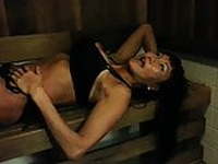 big tit crazy asian lady in sauna 1