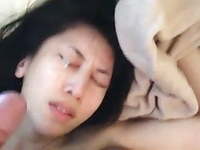 Steph Lau recieves a facial on her pretty face