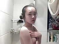 Asian girl changing clothes for fun 3