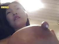 Sexy Japanese lady lactating