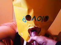 Most funny Deepthroat ever - Halloween costume as Glovo 