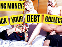 DEBT4K. Agent from the loan company has dirty sex with blond