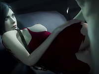 Slutty Ada Wong gets fucked in her red dress